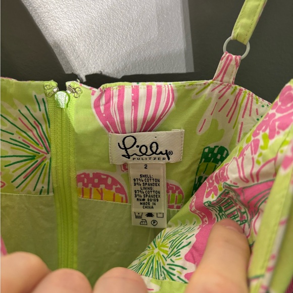Vintage Lilly Pulitzer Spaghetti Strap Mini Dress Size 2 - Picture 3 of 3